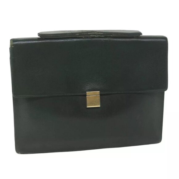 LOUIS VUITTON Taiga Porte Documents Angara Bag Epicea M30774 LV Auth - Picture 1 of 15